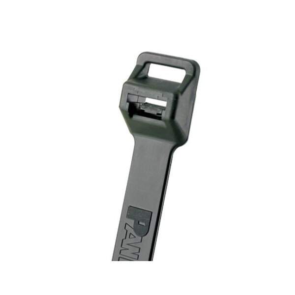 Panduit Cable Tie, 9 in L, 2 in Max Bundle Dia., Black, Nylon 6/6, 250 lb Strength, 100 PK PLT2EH-C0 - main